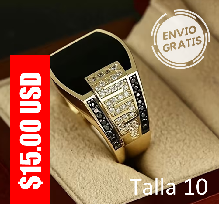 Anillo Gallant (Ónix/Zirconia)